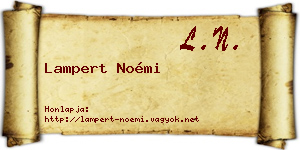 Lampert Noémi névjegykártya